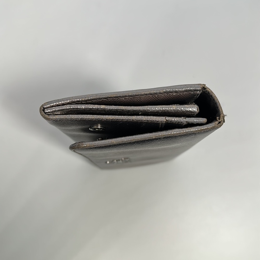 Authentic PRADA Large Saffiano Leather Wallet- Silver - Picture 5 of 16